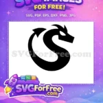Free Black Dragon Sea Silhouette Quotes Free Mythical Beast Free SVG - Instant Download
