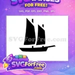 Free Black Sailboat Free Sea Silhouette Quotes Free SVG 3 - Instant Download