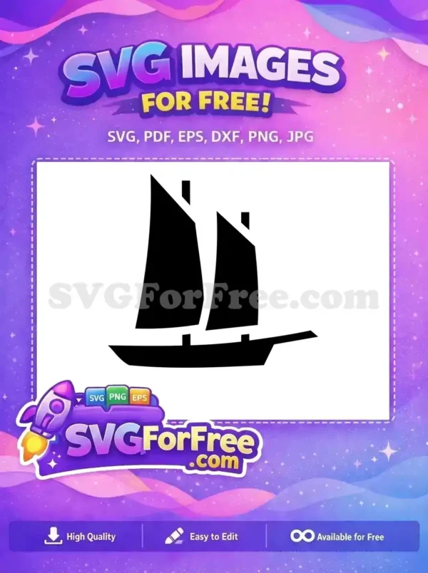 Free Black Sailboat Free Sea Silhouette Quotes Free SVG 3