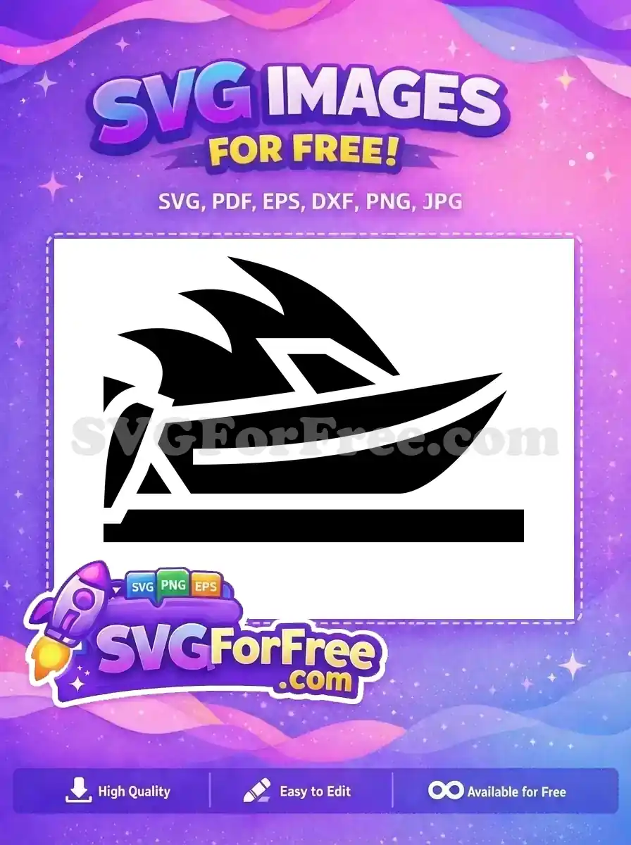 Free Boat Silhouette Free Sea Wave Pattern Sea Free SVG