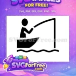 Free Fisherman Silhouette Free Boat Ride Sea Free SVG - Instant Download