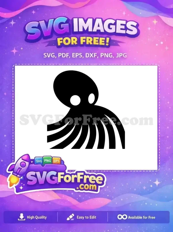 Free Black Octopus Silhouette Free Sea Animal Design Free SVG Free Black Octopus Silhouette Free Sea Animal Design Free SVG
