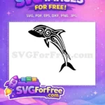 Free Tribal Seahorse Silhouette Free Ocean Art Free SVG - Instant Download