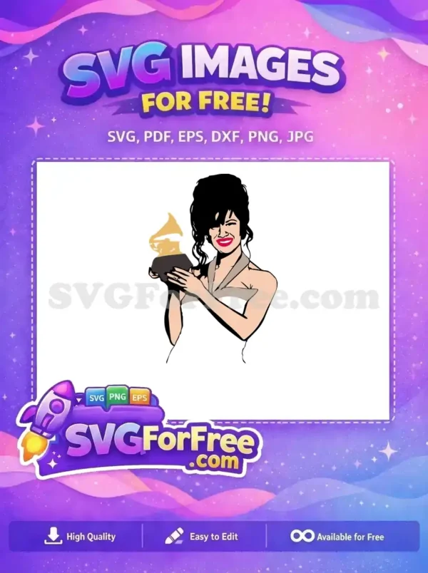 Free Grammy Award Free Red Lips Selena Free SVG Free Grammy Award Free Red Lips Selena Free SVG