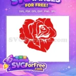 Free Red Rose Silhouette Free Selena Quintanilla Style Free SVG - Instant Download