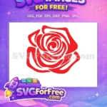 Free Red Rose Selena Quintanilla Free Floral Design Free SVG - Instant Download
