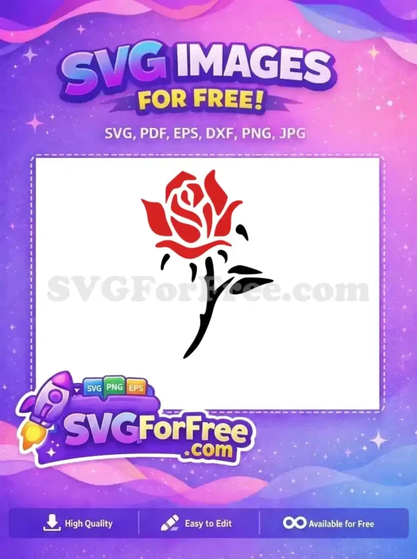 Free Red Rose Flower Free Selena Quintanilla Design Free SVG