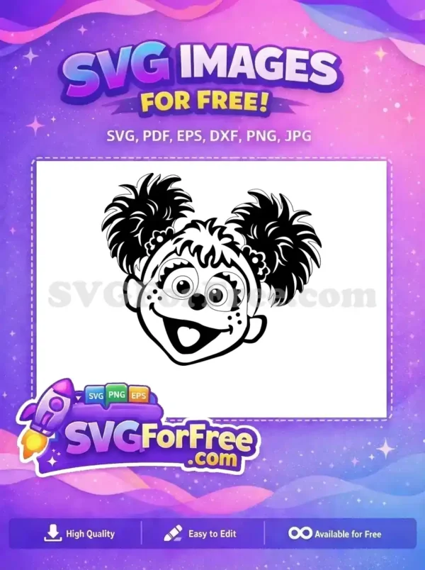 Free Elmo Face Free Sesame Street Character Free SVG 1