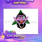 Free Monocle Vampire Free Purple Count Sesame Street Free SVG - Instant Download