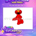 Free Smiling Elmo Free Orange Nose Sesame Street Free SVG - Instant Download