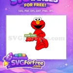 Free Smiling Elmo Free Sesame Street Sign Elmo Free SVG - Instant Download