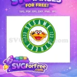 Free Orange Furry Monster Free Heart Mouth Sesame Street Free SVG - Instant Download