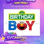 Free Elmo Face Free Birthday Boy Sesame Street Free SVG - Instant Download
