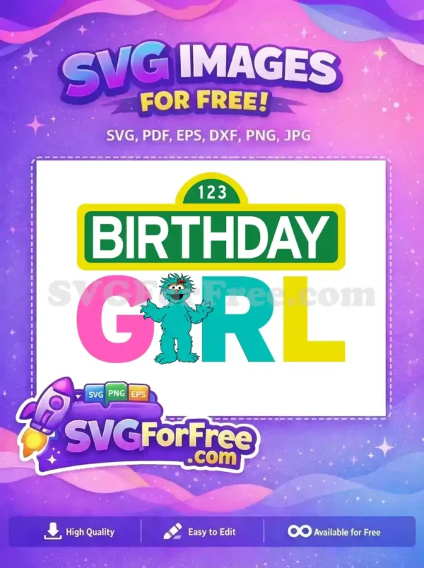 Free Teal Monster Free Red Bow Sesame Street Free SVG