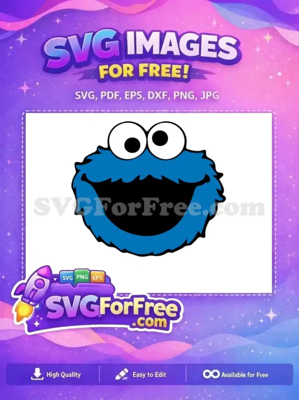 Free Googly Eyes Free Blue Fur Sesame Street Free SVG