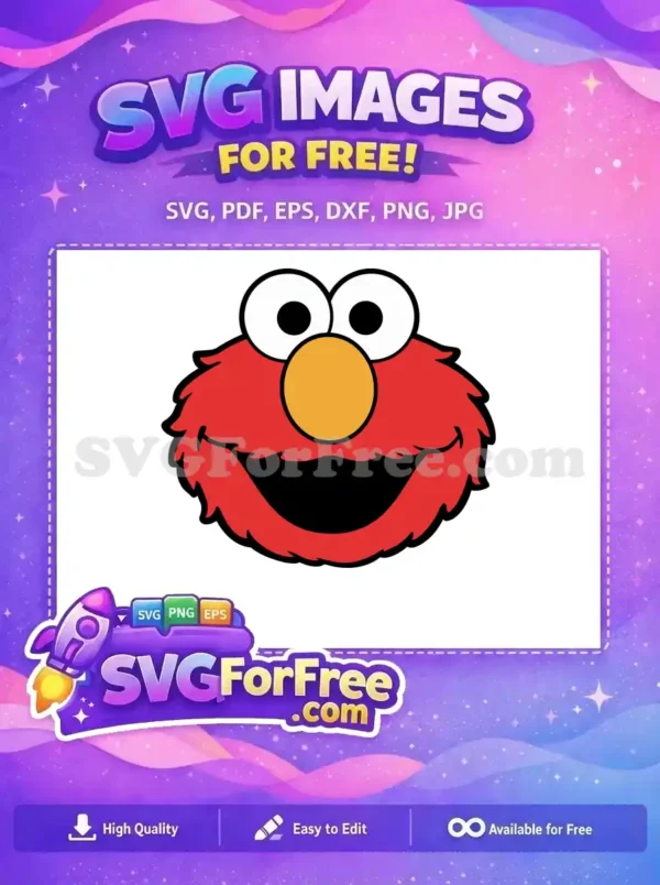 Free Red Furry Elmo Free Big Eyes Sesame Street Free SVG Free Red Furry Elmo Free Big Eyes Sesame Street Free SVG