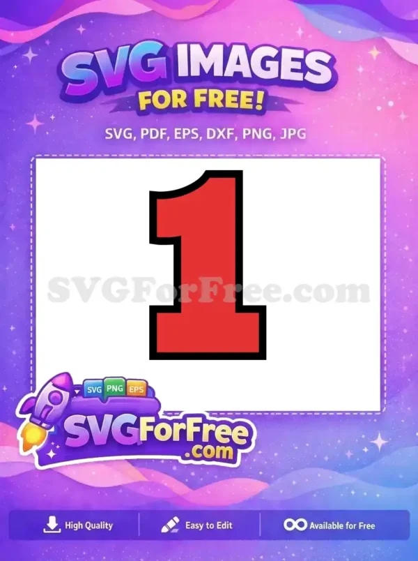 Free Red Number One Free Bold Outline Sesame Street Free SVG Free Red Number One Free Bold Outline Sesame Street Free SVG