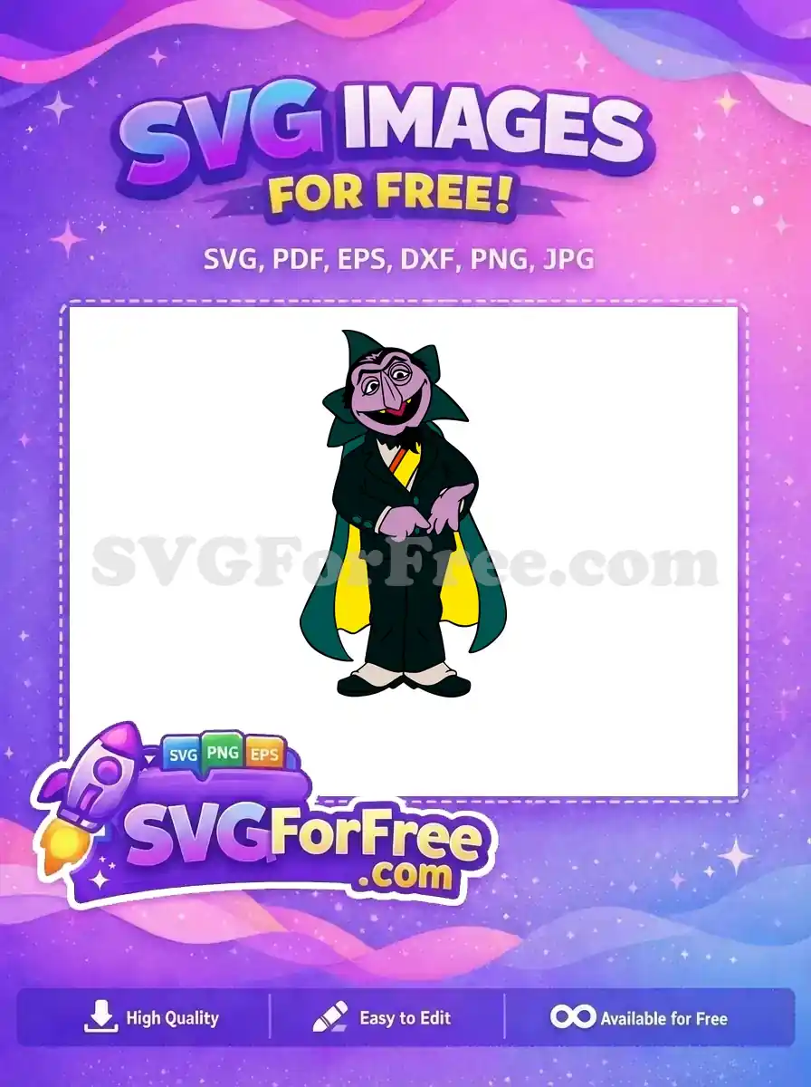 Free Pointing Count Free Von Count Sesame Street Free SVG