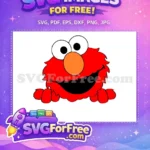 Free Red Furry Elmo Free Orange Nose Sesame Street Free SVG - Instant Download