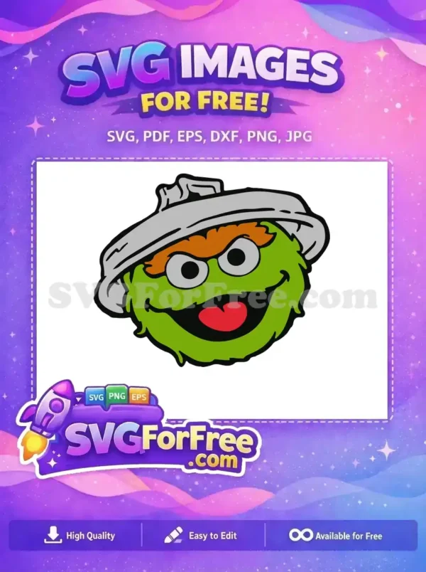 Free Trashcan Hat Free Angry Expression Sesame Street Free SVG