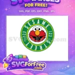 Free Elmo Smiling Face Free Sesame Street Character Free SVG 2 - Instant Download