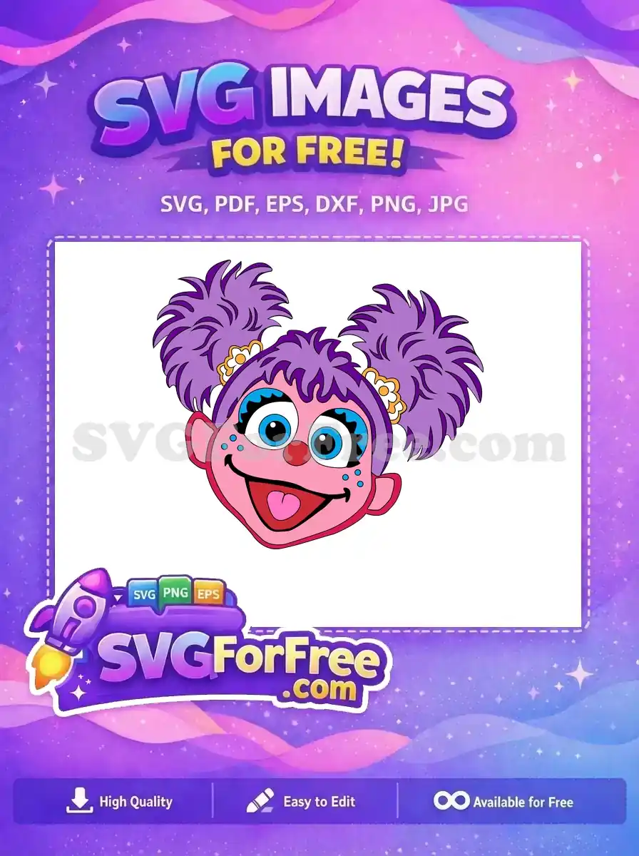 Free Abby Cadabby Face Free Smiling Expression Sesame Street Free SVG 2