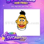 Free Smiling Bert Face Free Orange Nose Sesame Street Free SVG - Instant Download
