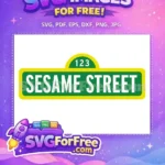 Free Green Yellow Sign Free Sesame Street Free SVG 1 - Instant Download