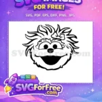 Free Elmo Sesame Street Face Free Character Free SVG 1 - Instant Download