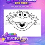 Free Elmo Smiling Face Free Sesame Street Character Free SVG 3 - Instant Download