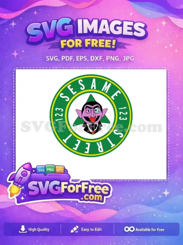 Free Count von Count Free Sesame Street Character Free SVG