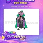 Free Count Von Count Smiling Free Green Cape Sesame Street Free SVG - Instant Download