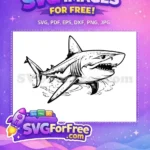 Free Detailed Teeth Free Fierce Shark Jaws Movie Free SVG - Instant Download