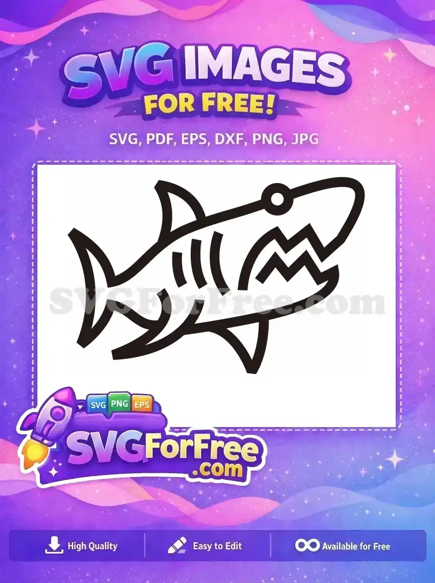 Free Cartoon Shark Jaws Free Outline Design Undersea Free SVG
