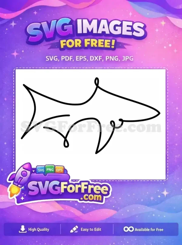 Free Simple Shark Free Fin Design Ocean Free SVG