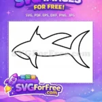 Free Simple Shark Free Minimalist Design Free SVG - Instant Download