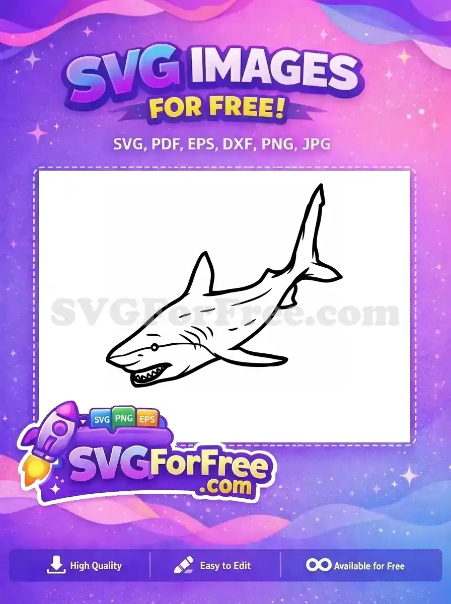 Free Shark Fin Free Jaws Attack Detailed Free SVG