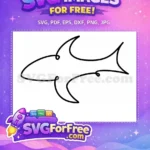 Free Simple Shark Free Fin Silhouette Ocean Free SVG 1 - Instant Download