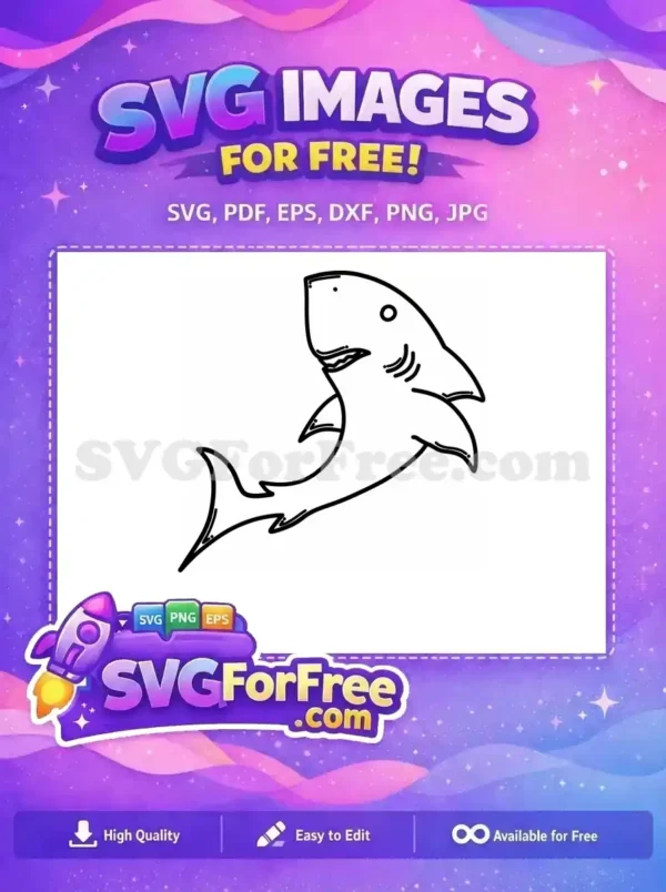 Free Shark Silhouette Free Simple Line Drawing Ocean Free SVG Free Shark Silhouette Free Simple Line Drawing Ocean Free SVG