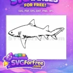 Free Simple Shark Free Fin Silhouette Ocean Free SVG 2 - Instant Download