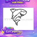 Free Simple Shark Free Fin Outline Jaws Free SVG 13 - Instant Download