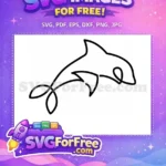 Free Simple Shark Free Fin Outline Jaws Free SVG 14 - Instant Download