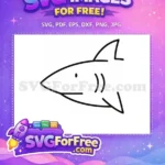 Free Simple Fin Free Minimalist Jaws Free SVG - Instant Download