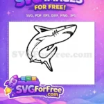 Free Shark Silhouette Free Simple Shark Jaws Jaws Free SVG - Instant Download