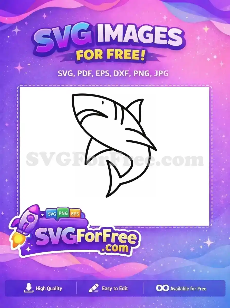 Free Simple Fin Free Nautical Shark Free SVG