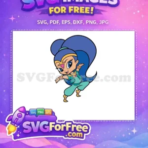 Free Blue Hair Free Teal Outfit Shimmer and Shine Free SVG