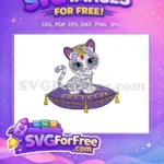Free Tiara Jewels Free Striped Tail Shimmer and Shine Free SVG - Instant Download