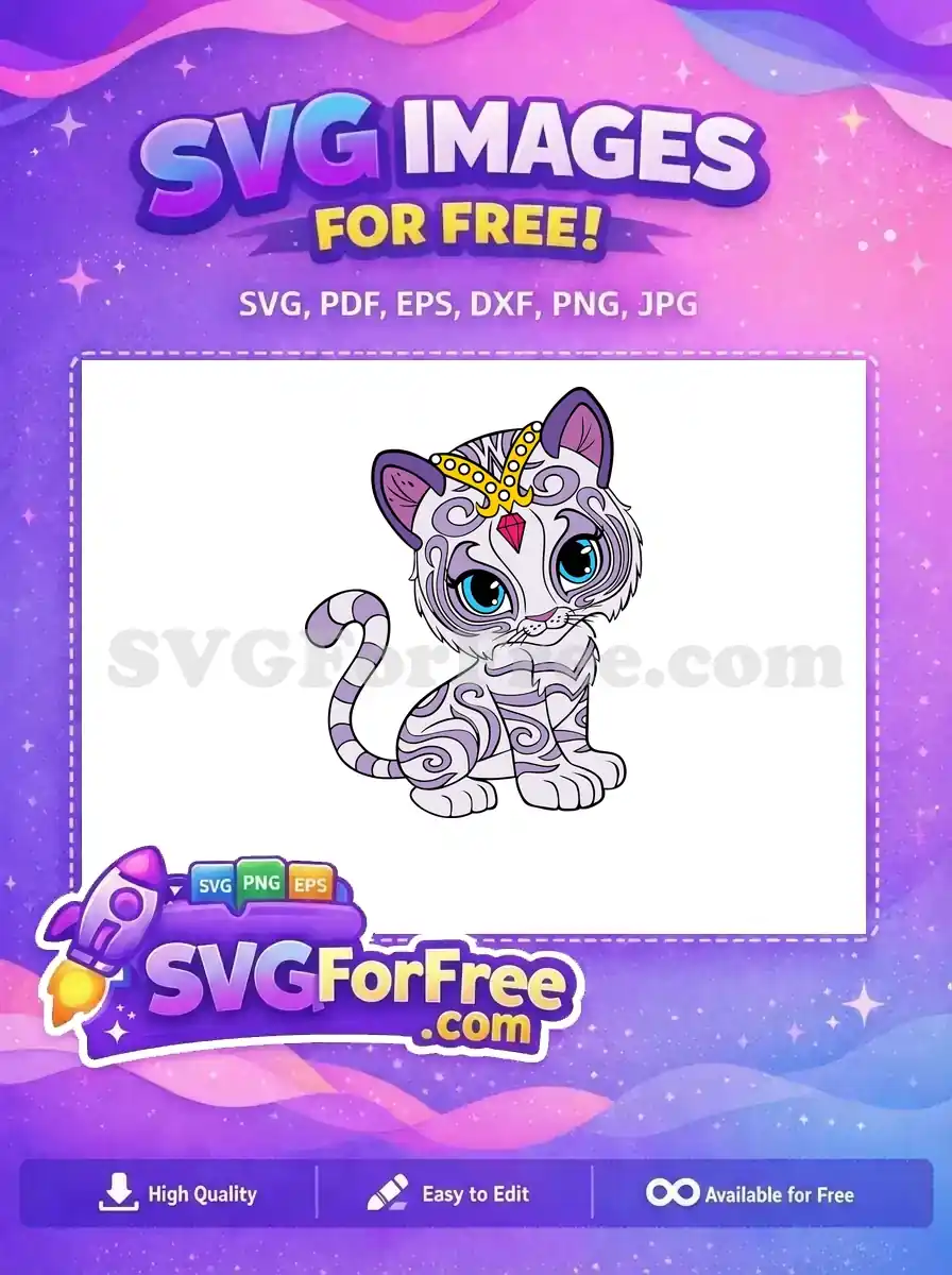 Free Nahal Crown Purple Shimmer Free Adorable Eyes Shimmer and Shine Free SVG