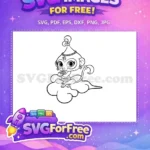 Free Tala Monkey Big Eyes Shimmer and Shine Free Cute Free SVG - Instant Download