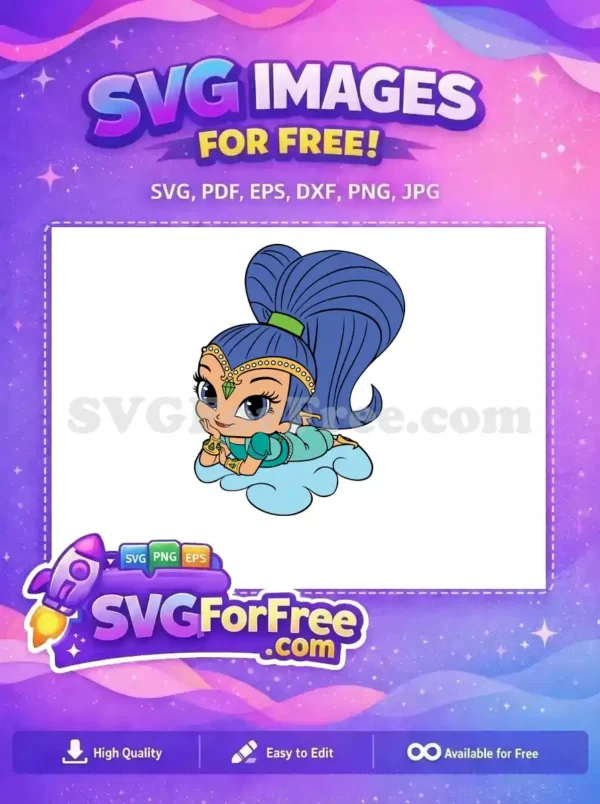 Free Lying Shimmer Free Teal Outfit Shimmer and Shine Free SVG
